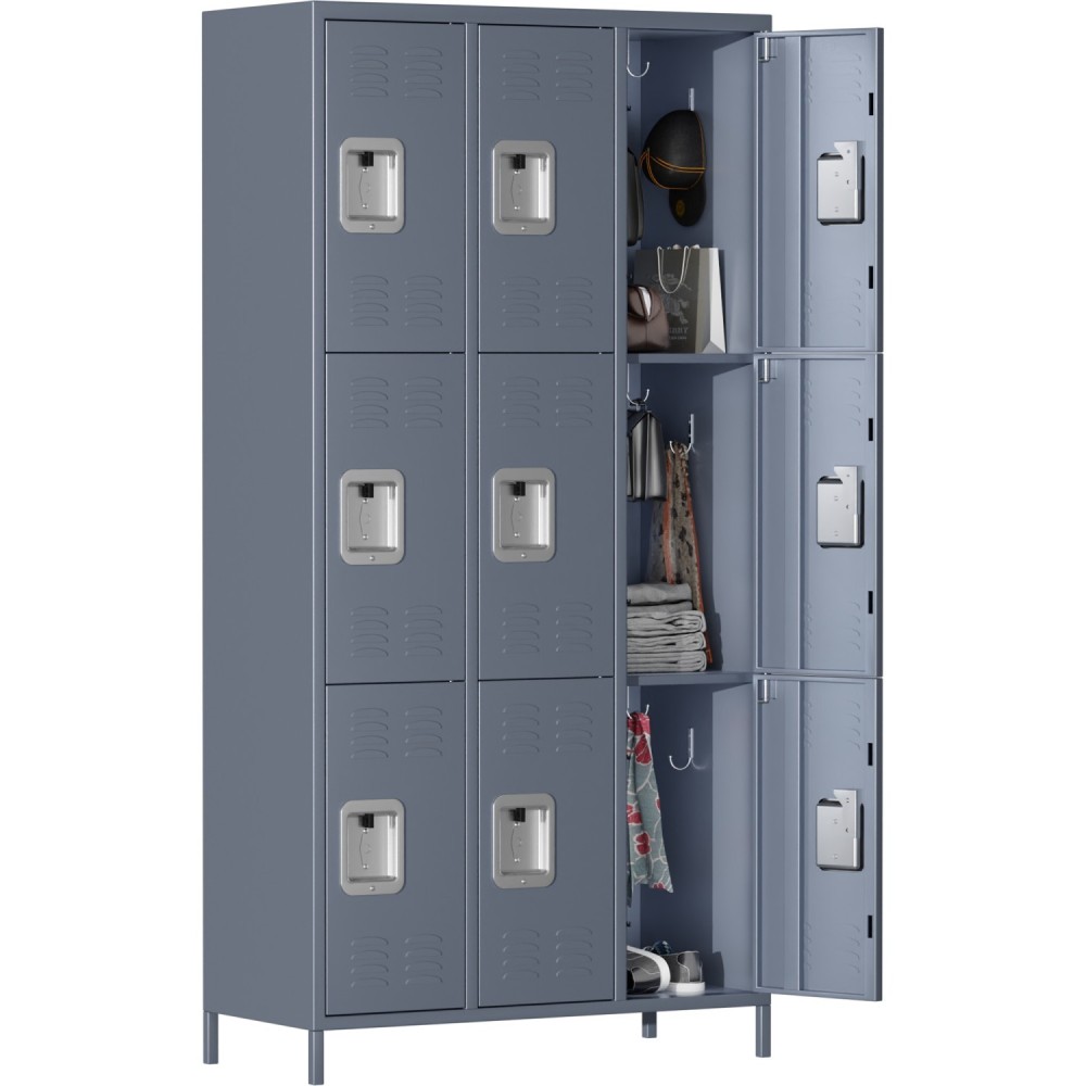 Commercial Grey 9 Door Locker 900x400x1830mm | Stalwart DA-SART240