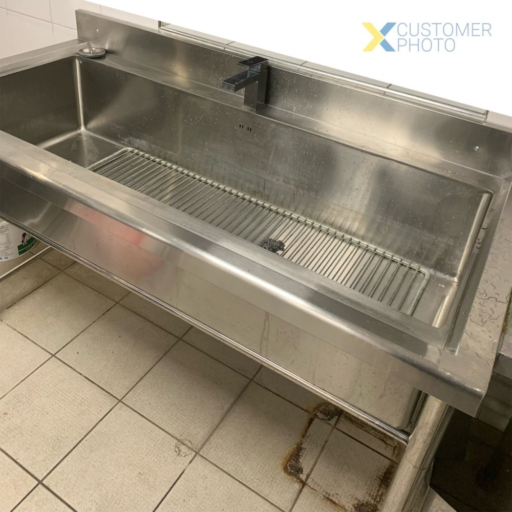Commercial Pot Wash Sink Stainless steel 1 bowl Splashback 1500mm Depth 700mm | DA-PSR15070