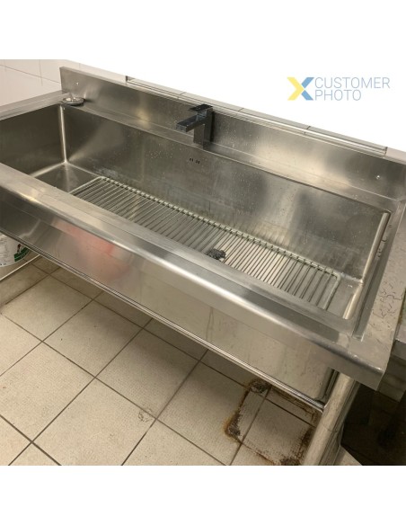 Commercial Pot Wash Sink Stainless steel 1 bowl Splashback 1500mm Depth 700mm | DA-PSR15070