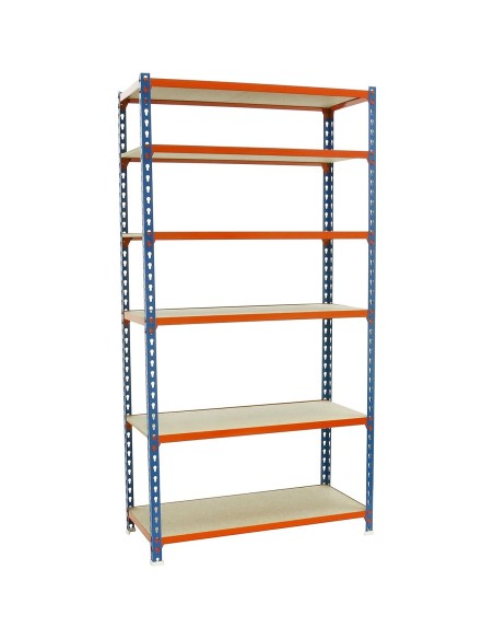Industrial Shelving Unit Heavy duty 1200x600x1980mm 6 shelves 340 kg/shelf Powder coated steel Pack of 2