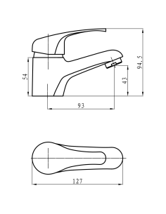 Basin Mixer Tap Single lever Chrome | DA-10128000 2