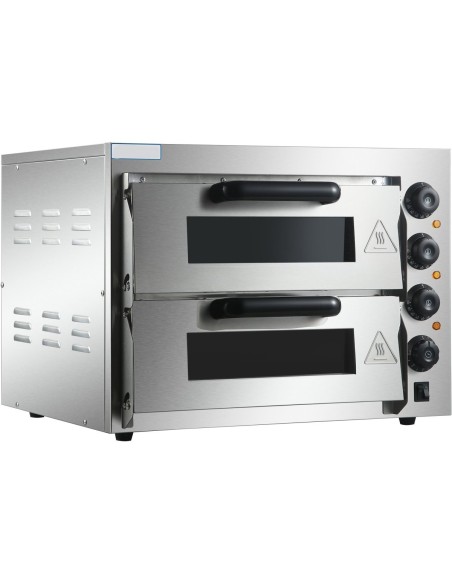 Electric Pizza oven 4+4 pizzas of 8'' | Stalwart DA-HEP2ST
