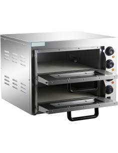 Electric Pizza oven 4+4 pizzas of 8'' | Stalwart DA-HEP2ST 2