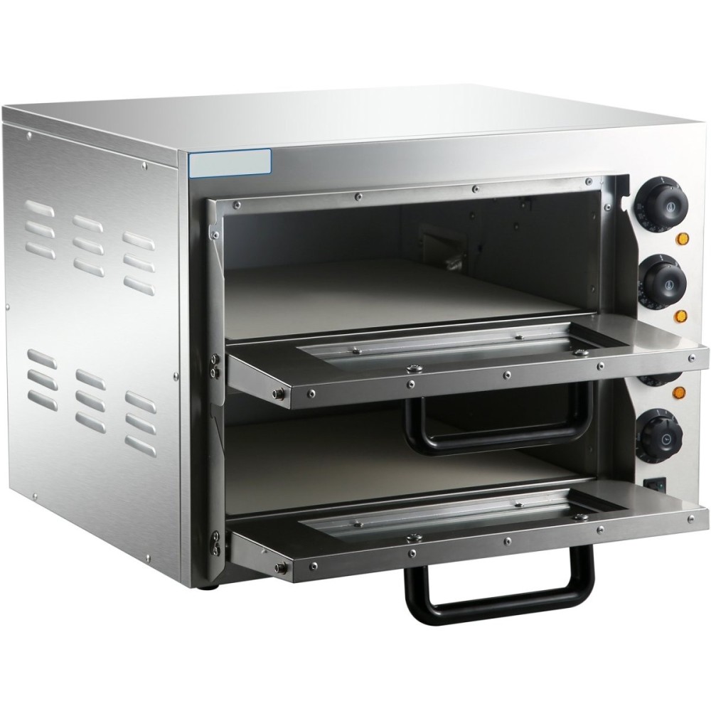 Electric Pizza oven 4+4 pizzas of 8'' | Stalwart DA-HEP2ST