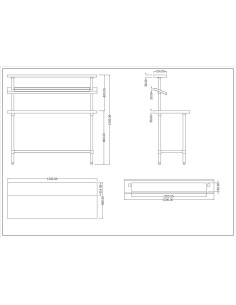 Stainless Steel Prep table 11 x GN1/9 Top shelf Undershelf | Stalwart DA-WTG60150 2