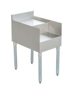 Commercial double step blender station with backsplash Stainless steel 380x580x760mm | DA-DSBS2315