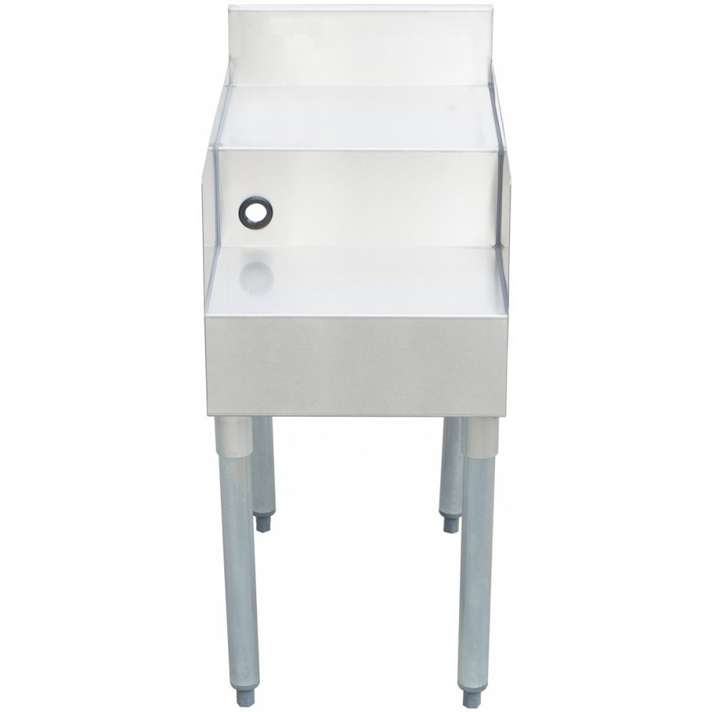 Commercial double step blender station with backsplash Stainless steel 380x580x760mm | DA-DSBS2315