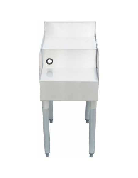 Commercial double step blender station with backsplash Stainless steel 380x580x760mm | DA-DSBS2315