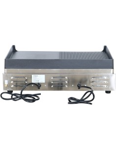 Professional Grill Electric 2 zones 4.6kW Smooth/Ribbed Cast iron top | Stalwart DA-GP7050EGW 2