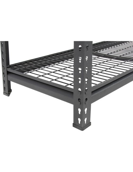 Professional Heavy Duty Wire Shelving Unit 1500x600x1830mm 4 shelves Black (pack of 2) | Stalwart DA-FUJI401