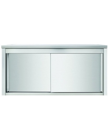 Wall cabinet Sliding doors Stainless steel Width 2000mm Depth 400mm | DA-THWSR204