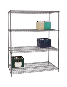 Commercial Stainless Steel Wire Shelving unit 4 tier 1200kg Width 1500mm Depth 600mm | DA-SS15060180A4