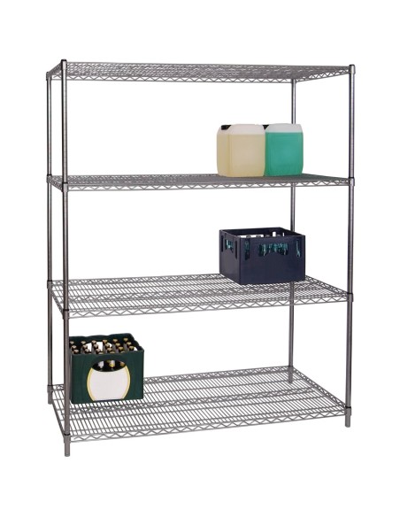 Commercial Stainless Steel Wire Shelving unit 4 tier 1200kg Width 1500mm Depth 600mm | DA-SS15060180A4