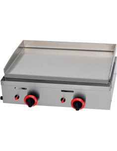 Premium Commercial 2 burners Gas Griddle Smooth plate  5.5kW Countertop | Stalwart Da-YGPL600
