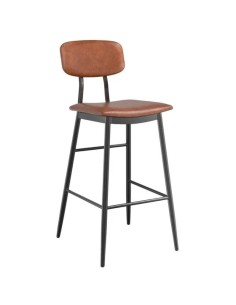 4pcs Barstool with Brown Vinyl Backrest &amp Seat | Stalwart DA-GS60606BBROWN