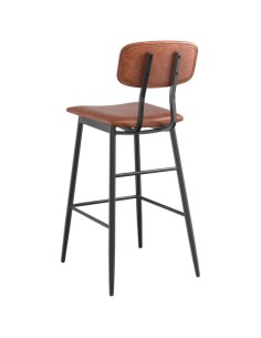 4pcs Barstool with Brown Vinyl Backrest &amp Seat | Stalwart DA-GS60606BBROWN 2