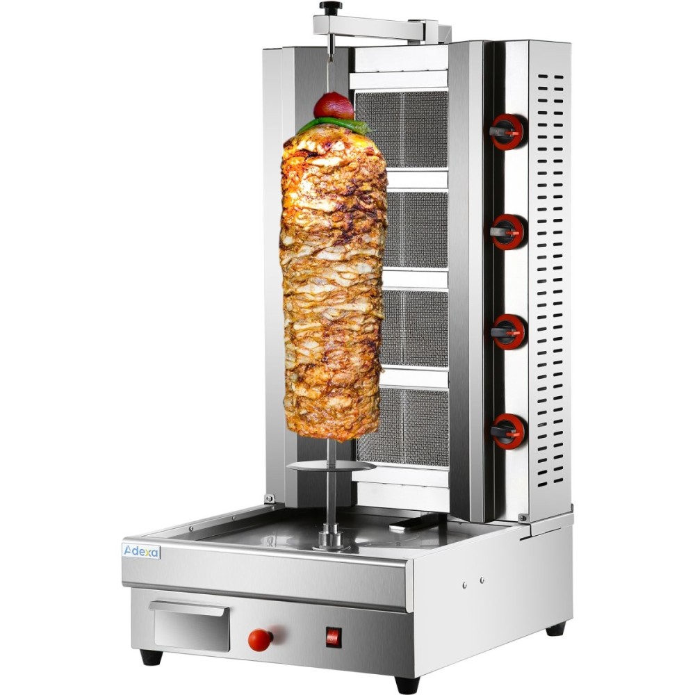 Professional Adjustable Gyros/Kebab grill Gas 4 elements 14.8kW | Stalwart DA-HGSR4