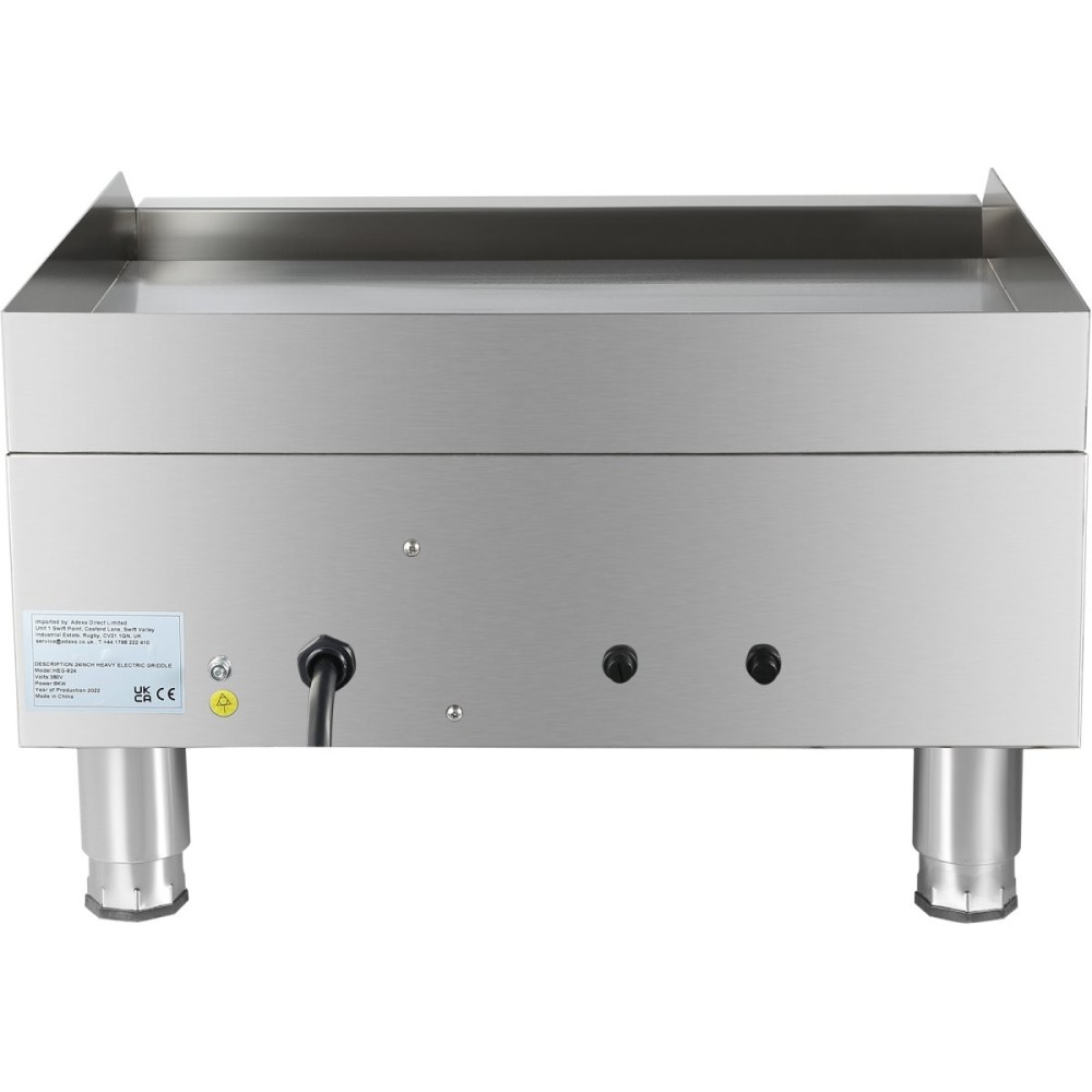 Commercial Griddle Smooth 610x620x360mm 8kW Electric | DA-HEG824