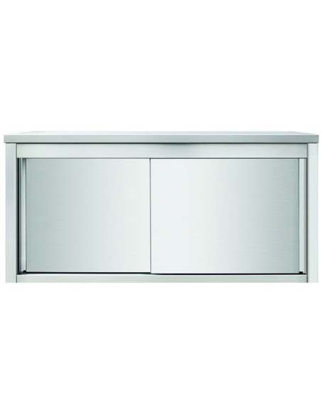 Wall cabinet Sliding doors Stainless steel Width 2000mm Depth 400mm | Stalwart DA-VWC204D