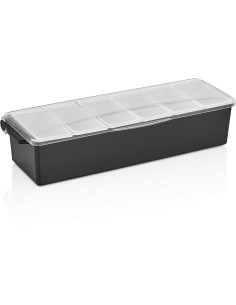 Garnish Tray / Condiment Dispenser with Lid 3 compartments | Stalwart DA- CHA004 2