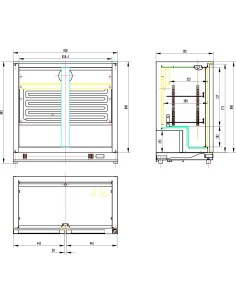 Back bar cooler 2 hinged doors 220 litres Black | Stalwart DA-BLBC02PP 2