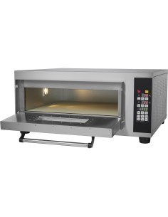 Commercial Pizza oven Electric 1 chamber 400x400mm 450°C Digital controls 2.6kW 230V | Stalwart DA-PS441BE 2