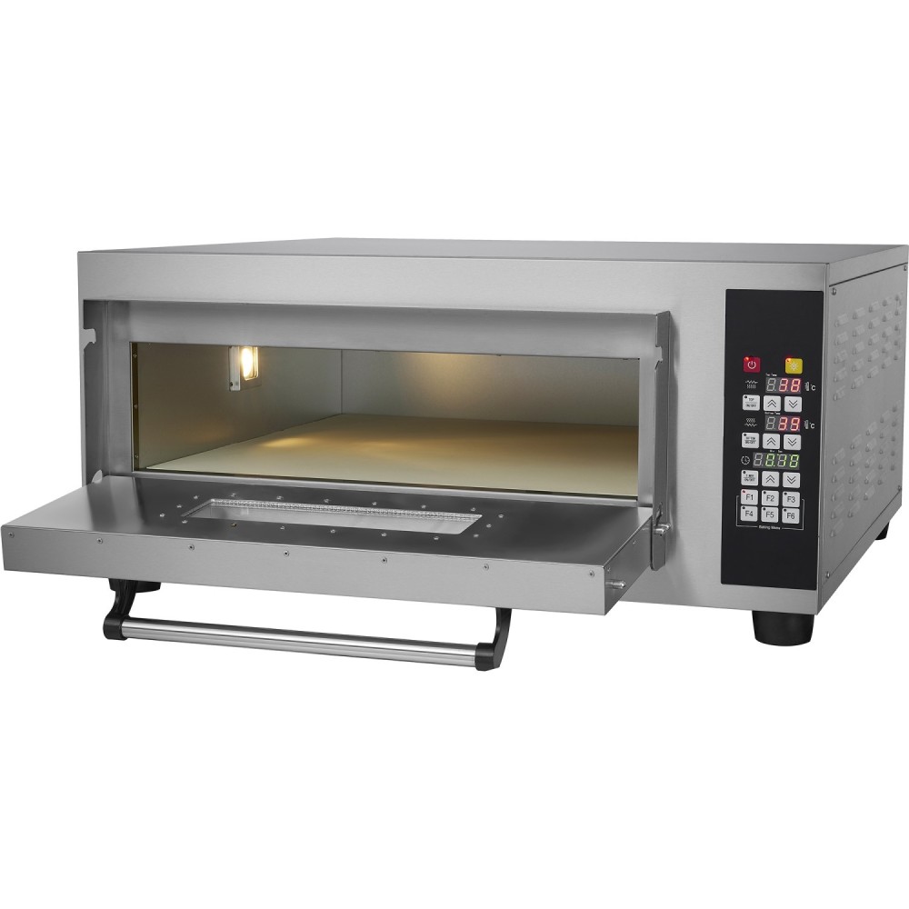 Commercial Pizza oven Electric 1 chamber 400x400mm 450°C Digital controls 2.6kW 230V | Stalwart DA-PS441BE