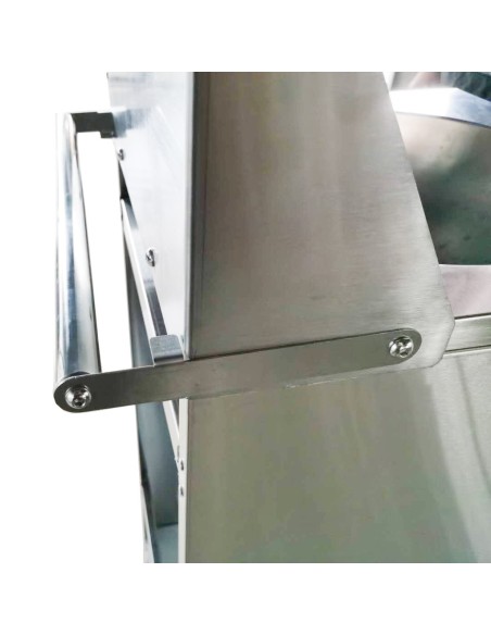 Foot Operated Mobile Wash Basin with Backsplash Paper Towel Dispenser & Castors Stainless Steel