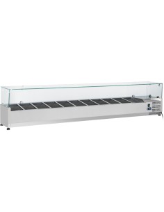 Refrigerated Servery Prep Top 2000mm 10xGN1/4 Depth 330mm | DA-THV2000/330