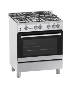 Professional Gas range Oven 4.7kW with 4 burners 8.6kW | Stalwart DA- C74ND