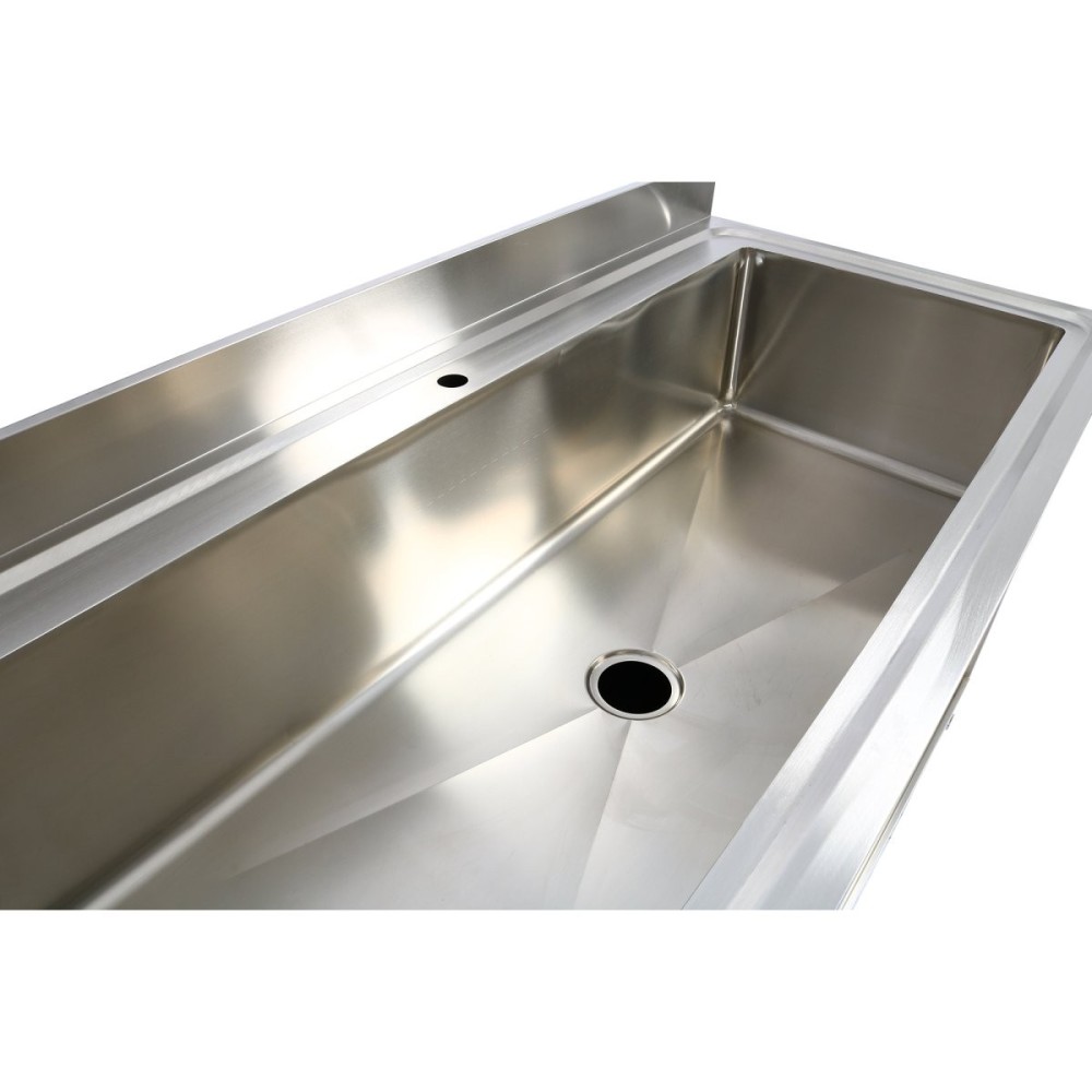 Commercial Pot Wash Sink Stainless steel 1 bowl Splashback 1500mm Depth 700mm Square legs | Stalwart DA-PSD15070