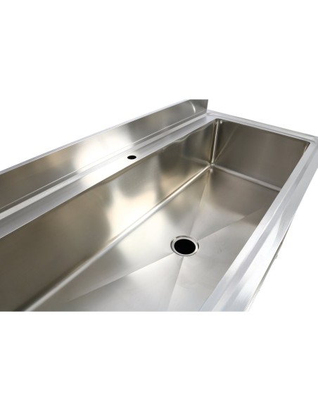 Commercial Pot Wash Sink Stainless steel 1 bowl Splashback 1500mm Depth 700mm Square legs | Stalwart DA-PSD15070