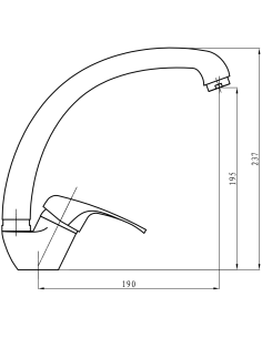 Kitchen Sink Mixer Tap Single lever Chrome | DA-70128000 2