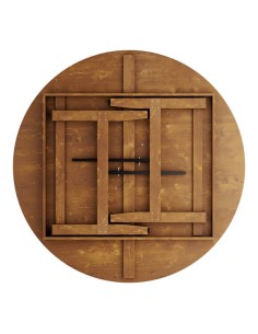 Vineyard Folding Catering Table Round 5ft Pine Wood 1500x760mm | Stalwart DA-DGW003260R 2