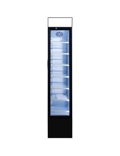Commercial Bottle cooler Upright 105 litres Hinged glass door LED Canopy Black | Stalwart DA-SC105B