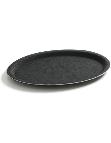 Non-Skid Serving Tray Fibreglass Oval 29&quotx24&quot Black | DA-FBR2924
