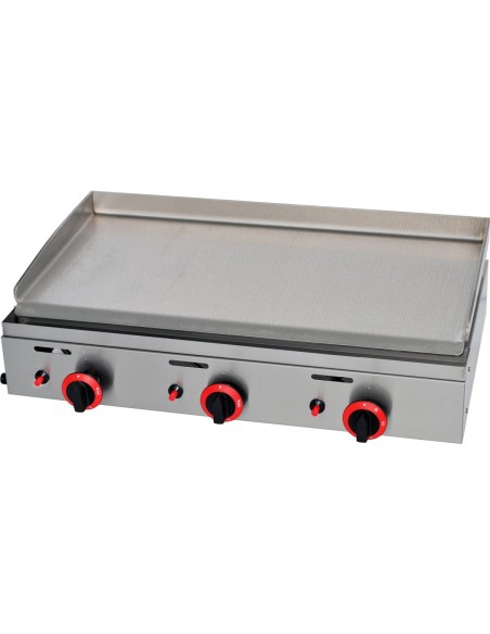 Commercial Gas Griddle 3 burners Premium Smooth plate  8.25kW Countertop | Stalwart Da-YGPL800