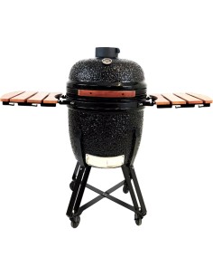 22" Ceramic Kamado BBQ Grill Egg XL Black | Stalwart DA-SE21BLACK