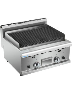 Commercial Gas Lava rock Grill 2 zones Countertop | Stalwart DA-HGL607