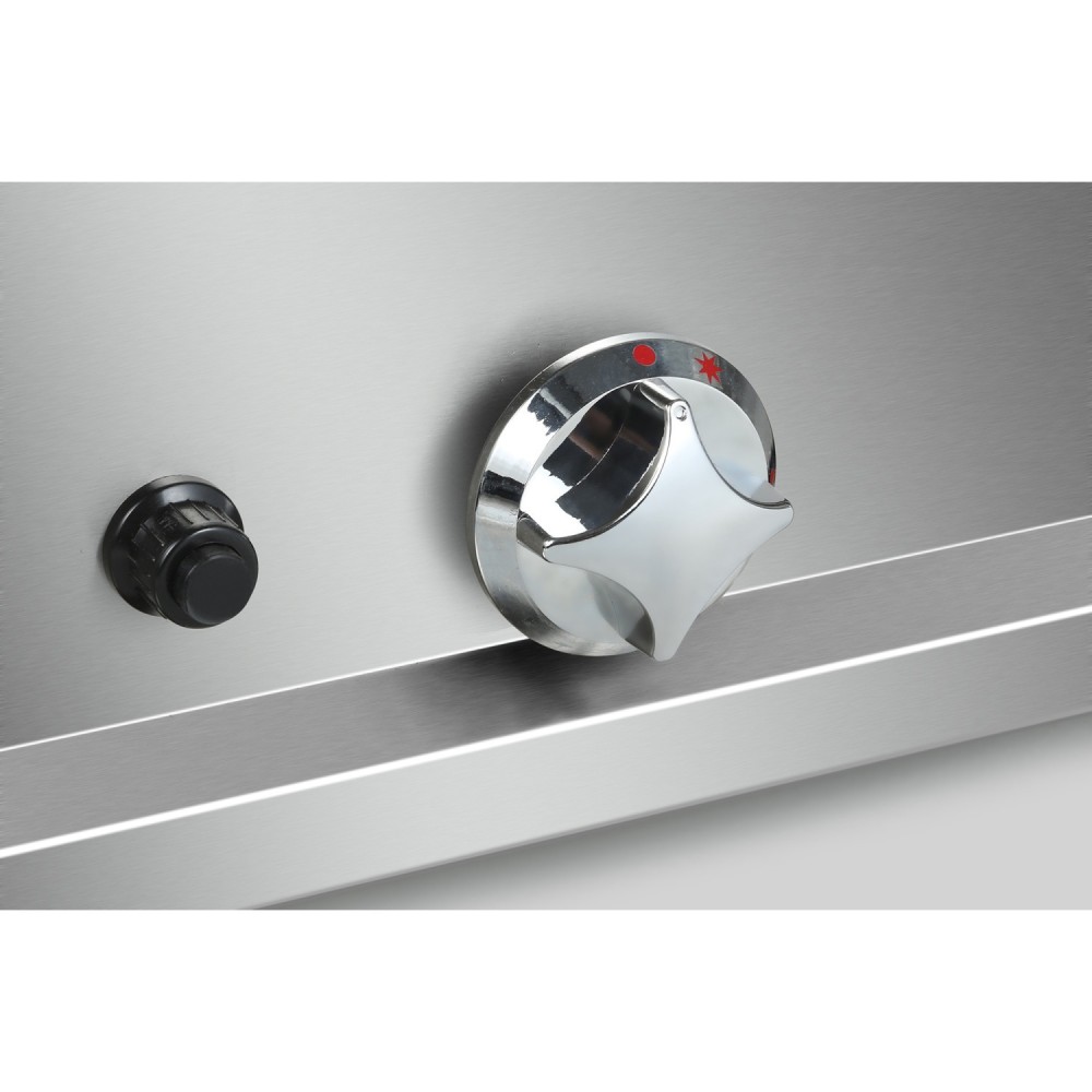 Commercial Gas Lava rock Grill 2 zones Countertop | Stalwart DA-HGL607