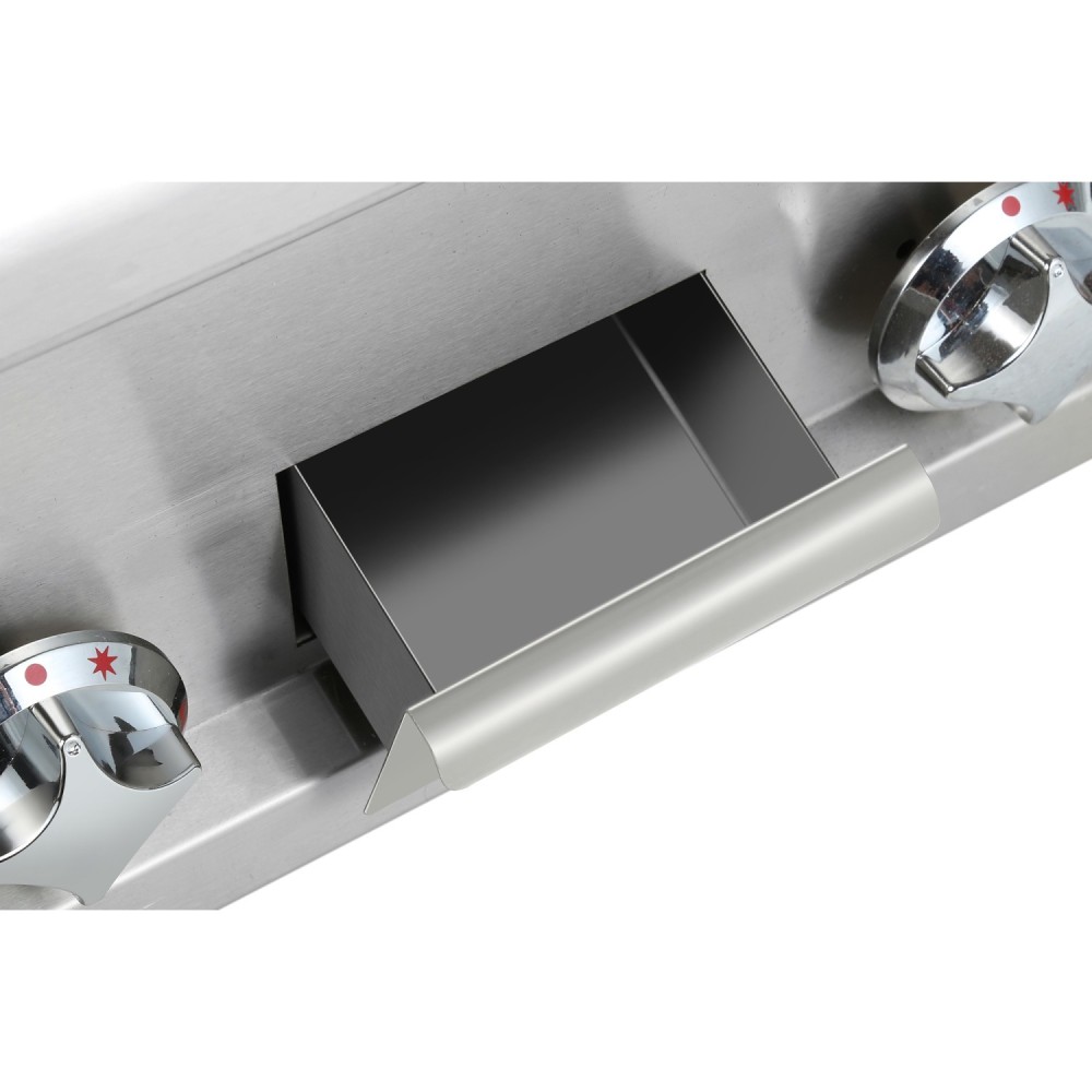 Commercial Gas Lava rock Grill 2 zones Countertop | Stalwart DA-HGL607