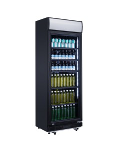 Commercial Drink cooler Upright 302 litres Dynamic cooling Hinged glass door Black | Stalwart DA-LG302DFBLACK