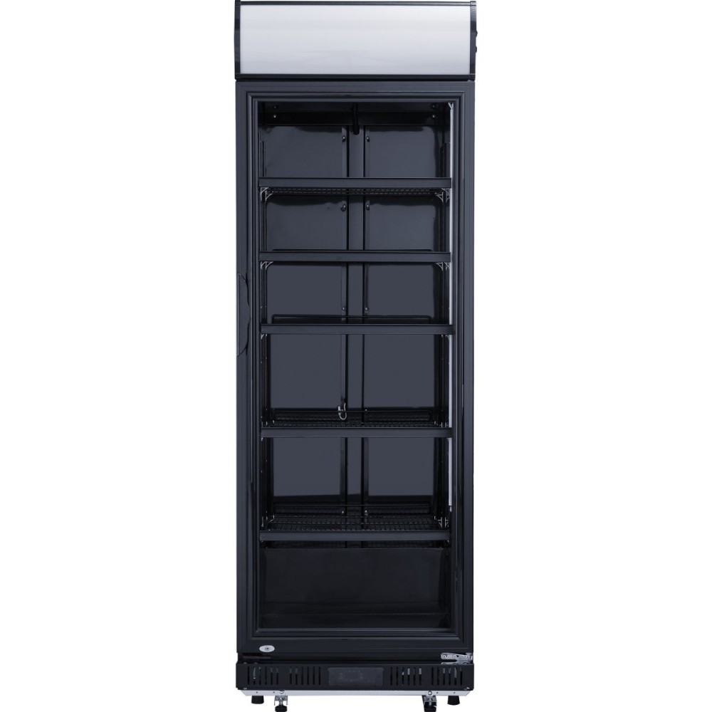 Commercial Drink cooler Upright 302 litres Dynamic cooling Hinged glass door Black | Stalwart DA-LG302DFBLACK