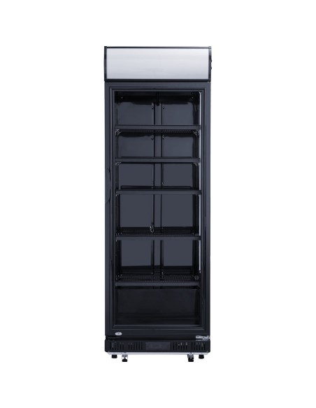 Commercial Drink cooler Upright 302 litres Dynamic cooling Hinged glass door Black | Stalwart DA-LG302DFBLACK