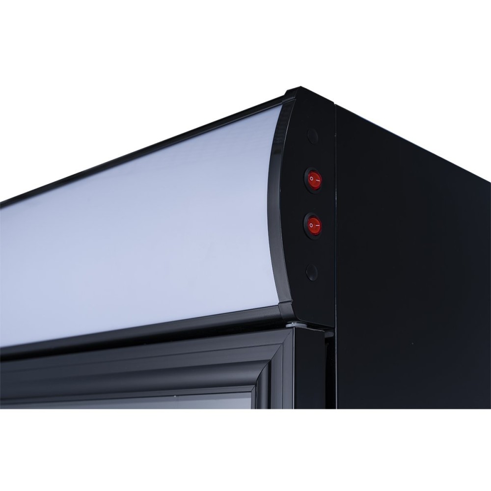 Commercial Drink cooler Upright 302 litres Dynamic cooling Hinged glass door Black | Stalwart DA-LG302DFBLACK