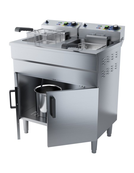 Commercial Fryer Double Electric 2x16 litre 6kW Free standing | DA-EF162VC