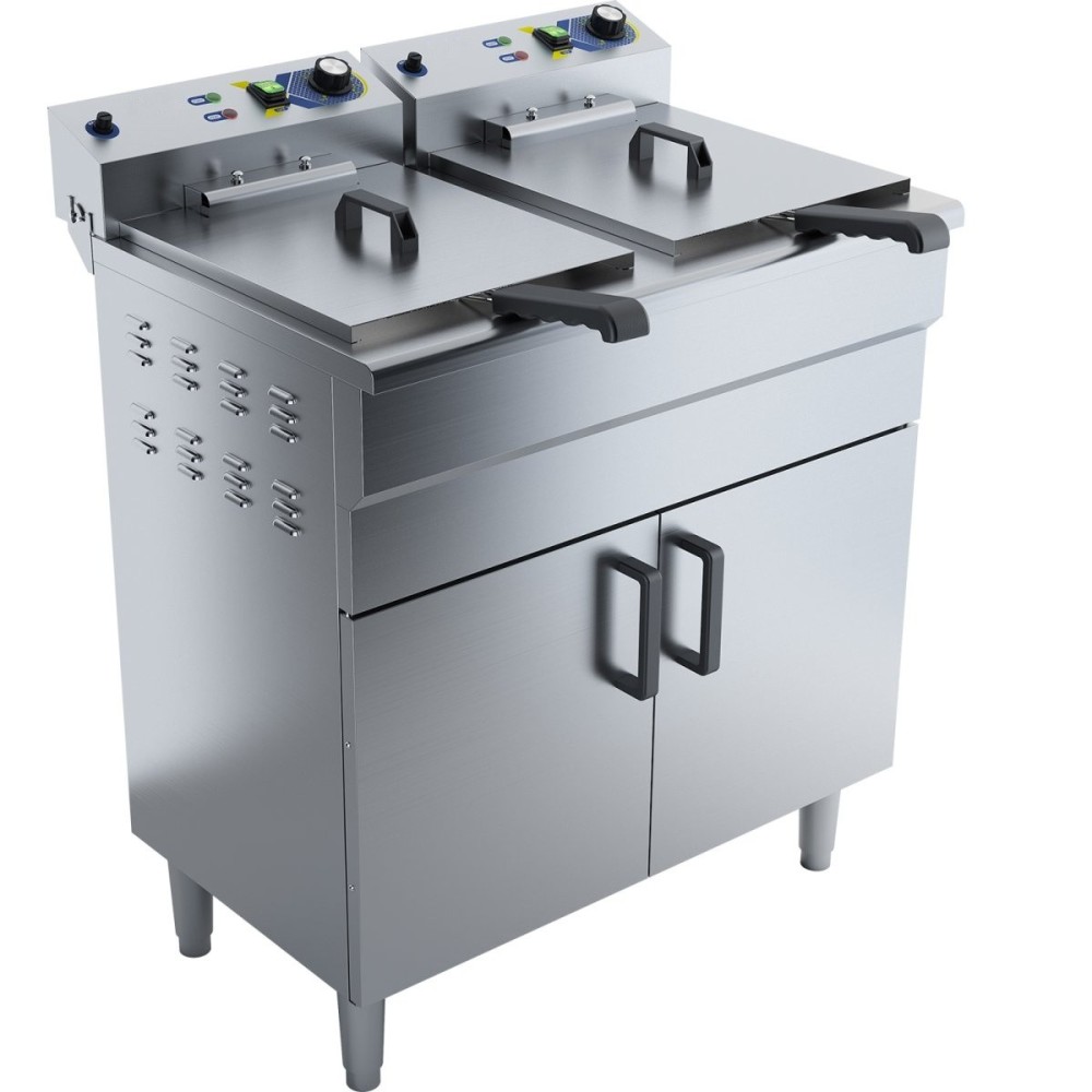 Commercial Fryer Double Electric 2x16 litre 6kW Free standing | DA-EF162VC
