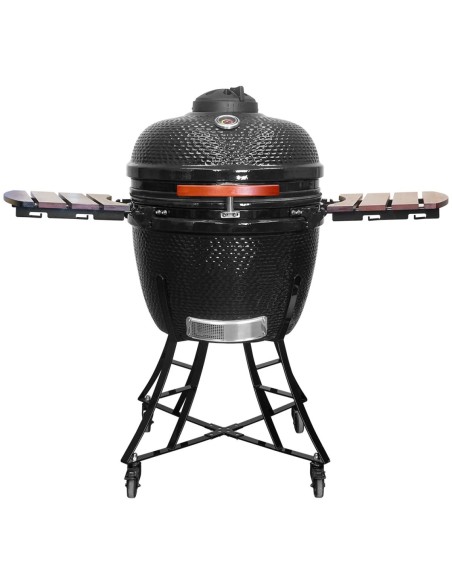 24" Ceramic Kamado BBQ Grill Egg XL Black | Stalwart DA-SE24BLACK
