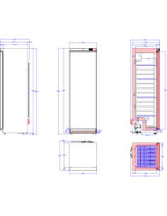400lt Commercial Freezer Upright cabinet Single door Black | Stalwart DA-DWF400BC 2